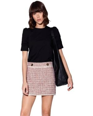 Walter Baker Hera Canyon Tweed Mini Skirt - Black