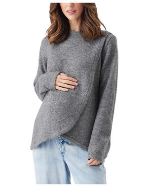 Ripe Maternity Maternity Addison Nursing Knit Sweater - Gray