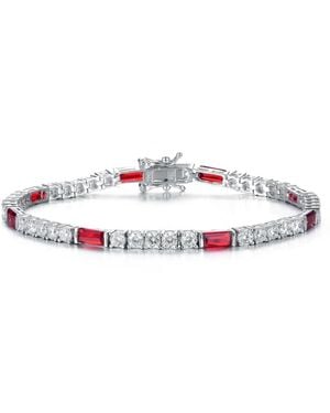 Genevive Jewelry Sterling Silver White Gold Plated