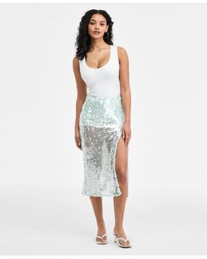 BarIII Paillette Slip Skirt - White