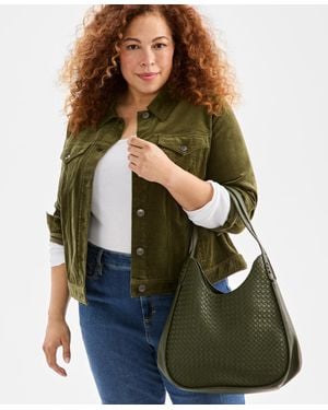 Style & Co. Plus Size Corduroy Button-front Jacket - Green