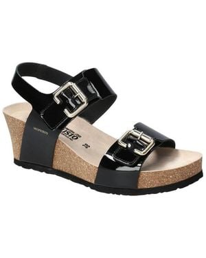 Mephisto Lissandra Platform Wedge Sandal Patent - Black