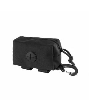 Aronkl Durable Water Resistant Dog Poop Bag Holder Zipper Waste Pouch Leash Attachment For Walking Hiking - Black