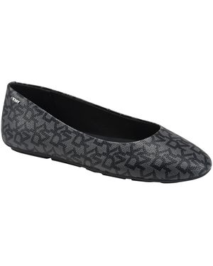 DKNY Moonira Round Toe Ballet Flats - Black