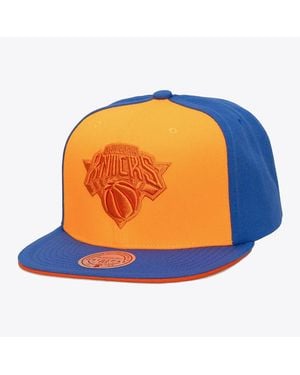 Mitchell & Ness Orange/blue New York Knicks Color Pop Snapback Hat