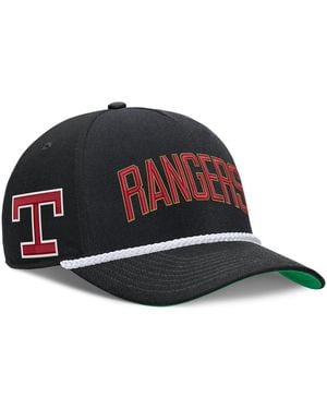 Nike Black Texas Rangers Cooperstown Collection Rise Adjustable Hat - Multicolor