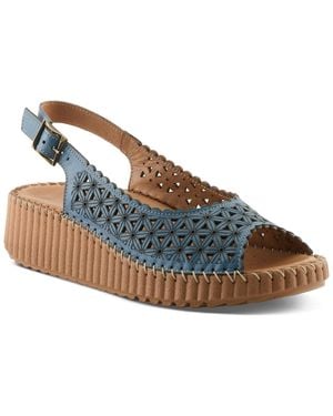 Spring Step Rowyn Slingback Wedge - Blue