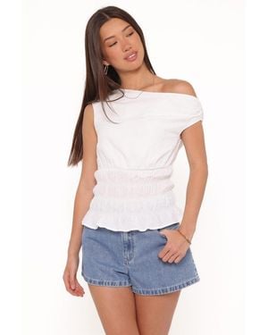 Petal & Pup Lia Off Shoulder Top - White