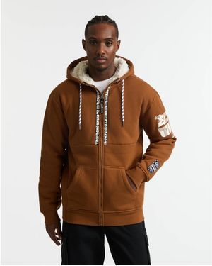 Ecko' Unltd Birth Year Sherpa Hoodie - Brown