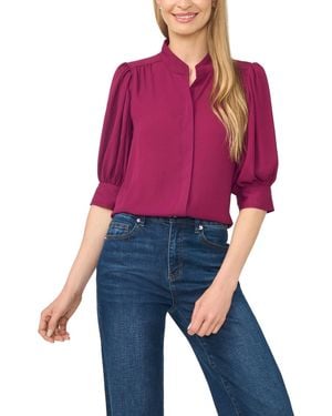 Cece 3/4-sleeve Collared Button Down Top