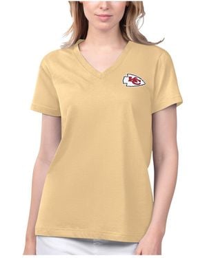 Margaritaville Kansas City Chiefs Game Time V-neck T-shirt - Natural