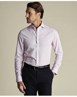 Charles Tyrwhitt Non-iron Check Dress Shirt - White