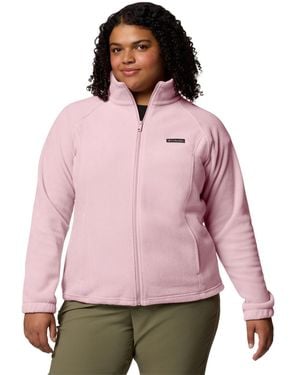 Columbia Plus Size Benton Springs Fleece Long Sleeve Jacket - Pink
