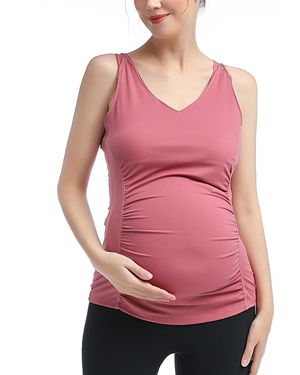 Kimi + Kai Kimi + Kai Maternity V-neck Nursing Active Tank Top - Red