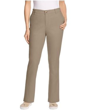 Woman Within Within Tall Adjustable Waist Straight-leg Chino - Gray