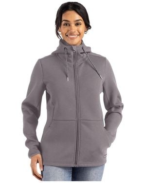 Cutter & Buck Roam Epic Comfort Recycled Full Zip Hooded Jacket - Purple