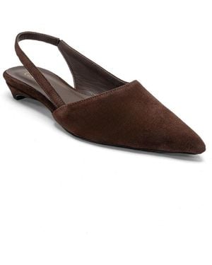 Forever & Always Shoes Berlina Leather Slingback Pump - Brown