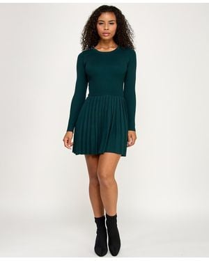 Bcx Long Sleeve Sweater Dress - Blue