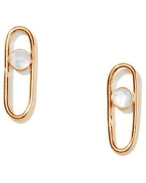 Nectar Nectar New York Bold Link Hoop Earrings - White