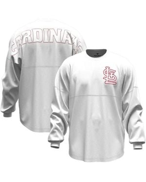 Fanatics St. Louis Cardinals Baseball Stitch Spirit Jersey Long Sleeve T-shirt - Gray