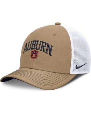 Nike And Beige/navy Arizona Wildcats Primetime Arched Trucker Adjustable Hat - Natural