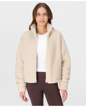 Sweaty Betty Canyon Fleece Zip-up Jacket - Natural