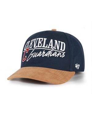 '47 Navy/light Brown Cleveland Guardians Scribe Line Hitch Adjustable Hat - Blue