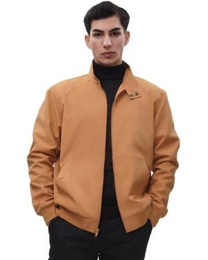 Rokka&Rolla Classic Full Zip Bomber Jacket - Brown