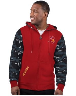 Starter Red/gray Tampa Bay Buccaneers Thursday Night Gridiron Vintage Logo Full-zip Hoodie