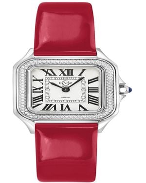 Gevril Milan Leather Watch 27.5mm - Red