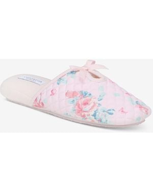 Charter Club Dreamy Bouquet Quilted Slippers - Pink