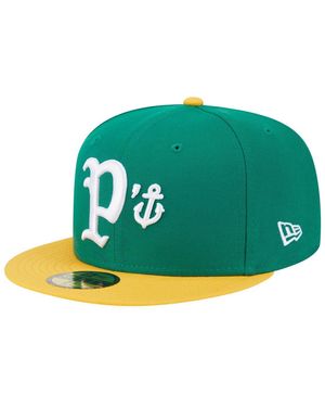 KTZ Green/yellow Stockton Ports Authentic Collection 59fifty Fitted Hat