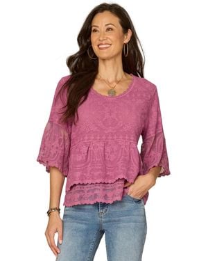 Democracy Scoop Neck Top - Red