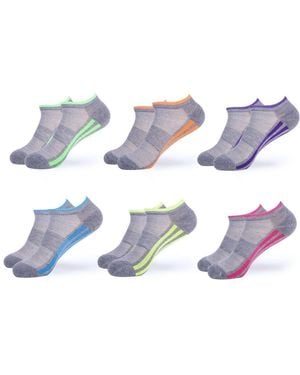 Gallery Seven Multicolor No-show Sports Socks 6 Pack - Blue