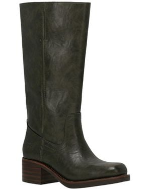 FRYE and CO Miranda Stacked Heel Boots - Green