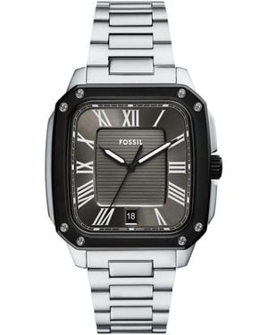 Fossil Crosby Three-hand Date Stainless Steel Watch - Gray