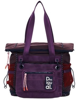 Desigual Large Multiposition Voyager Backpack, Polyamide - Purple