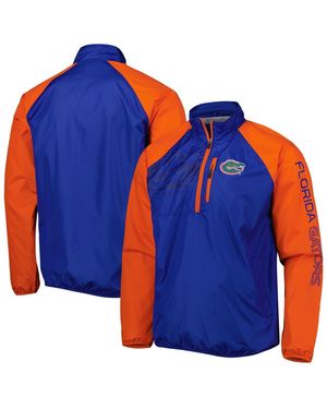 G-III 4Her by Carl Banks Royal/orange Florida Gators Point Guard Raglan Half-zip Jacket - Blue