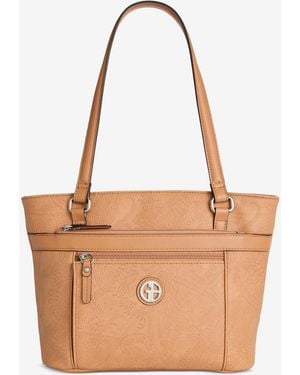 Giani Bernini Colorblock Pebble Tote - Brown