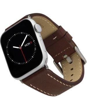 WITHit Smooth Leather Band Designed For Apple Watch 42mm (series 1-3 Only - Black
