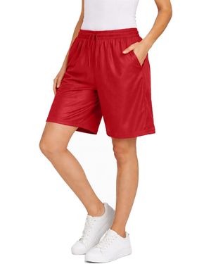 Jump Start Loose Fit Moisture-wicking Performance Dazzle Shorts - Red