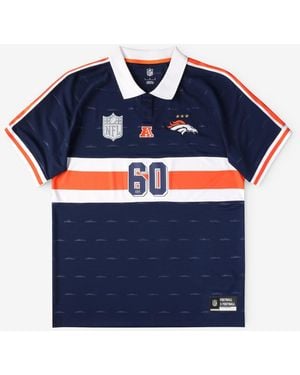 Fanatics Denver Broncos Football X Football Collared Fan Top - Blue