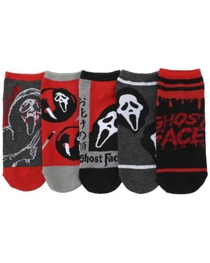 Ghostface Character Art 5-pair Ankle Socks - Red