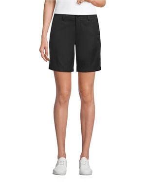Lands' End School Uniform Active Performance 9" Chino Shorts - Black