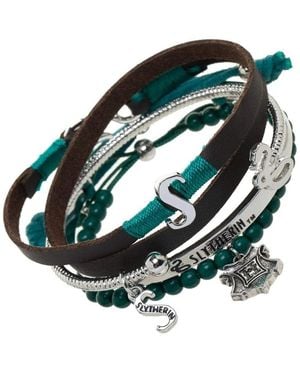 Harry Potter Slytherin Charm Friendship Bracelet Gift Set - Green