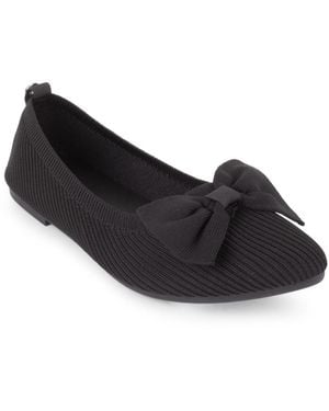 Tahari Monaghan Knit Slip-on Flats - Black