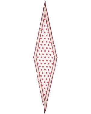 Bespoke Fashion Alexandria Diamond Rose Scarf - Red