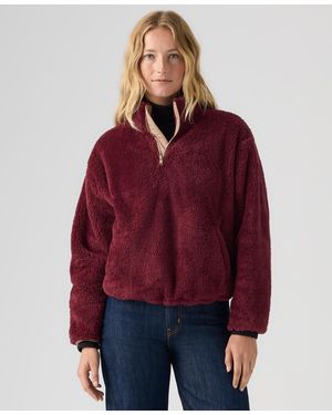 Levi's Gemma Quarter-zip Sweatshirt - Red