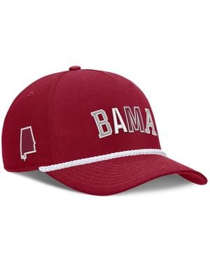 Nike And Alabama Tide 2026 Basketball Refresh 5-panel Rope Rise Hat - Red
