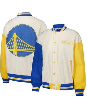 Terez Golden State Warriors Full-snap Bomber Jacket - Blue
